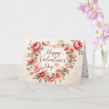 Elegant Floral Valentine's Day Card