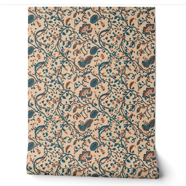 Elegant Floral Vine Wallpaper (Unrolling)