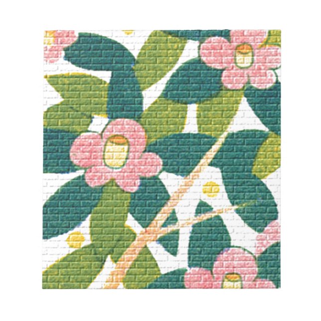 Elegant Floral & Vines Notepad (Front)