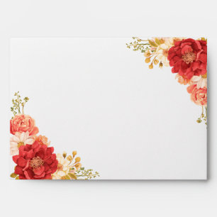 Elegant Floral Vintage Boho Wedding  Envelope