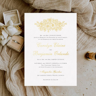 Elegant Floral Vintage Botanical Classic Wedding