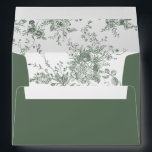 Elegant Floral Vintage Botanical Sage Wedding Envelope<br><div class="desc">Elegant Floral Vintage Botanical Sage Moss Green Wedding Liner</div>