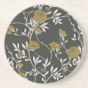 Elegant floral: vintage pattern design. coaster