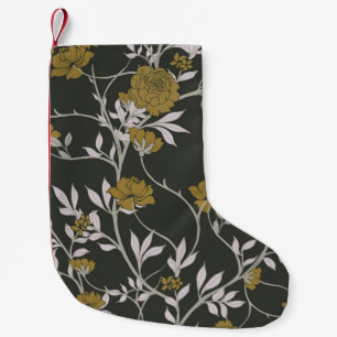 Elegant floral: vintage pattern design. small christmas stocking