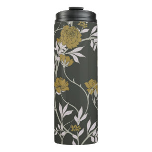 Elegant floral: vintage pattern design. thermal tumbler