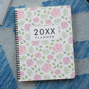 Elegant floral watercolor 2022 weekly & monthly planner