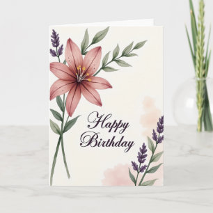 Elegant Floral Watercolor Card