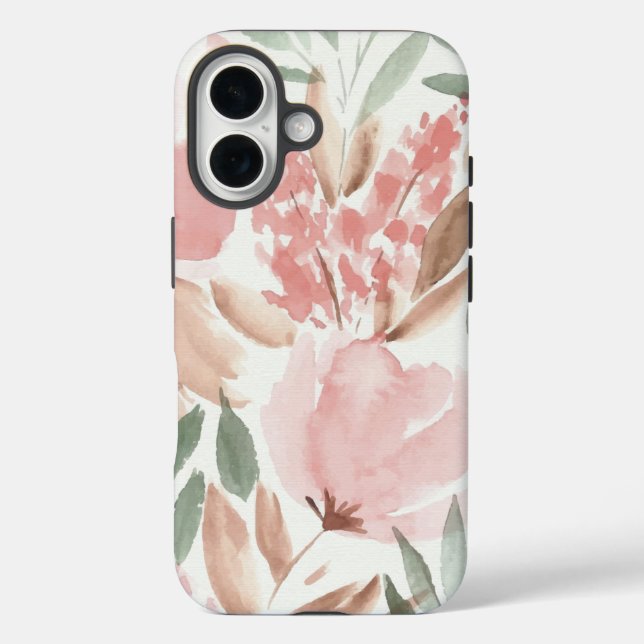 Elegant Floral Watercolor Case-Mate iPhone Case (Back)