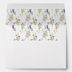 Elegant Floral Watercolor Colourful Return Address Envelope
