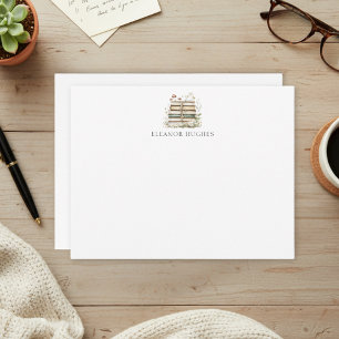 Elegant Floral Watercolor Cottagecore Book Lover Card