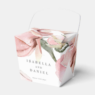 Elegant Floral Watercolor Magnolia Wedding Favour Box