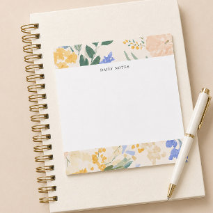 Elegant Floral Watercolor Pattern Notepad