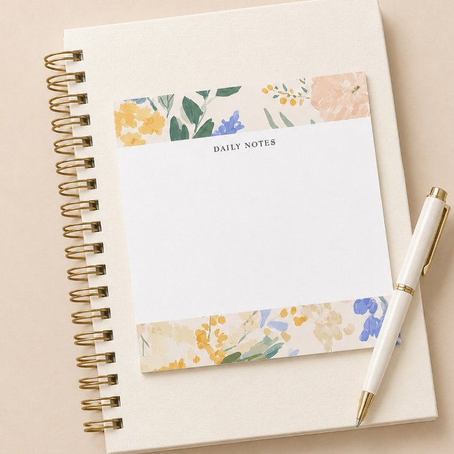 Elegant Floral Watercolor Pattern Notepad (Creator Uploaded)