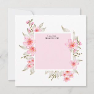 Elegant Floral Watercolor Thank You Card