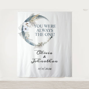 Elegant floral watercolor wedding  tapestry