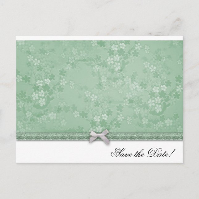 Elegant floral Wedding Announcement Postcard (Front)