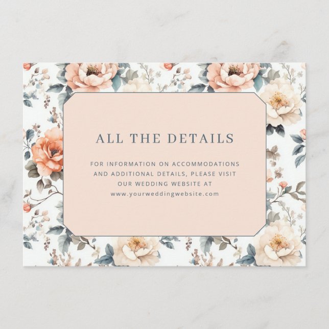 Elegant Floral Wedding Card (Front)