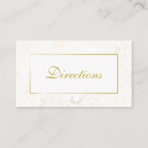Elegant Floral Wedding Directions Enclosure Card