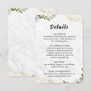 Elegant Floral Wedding Enclosure Card