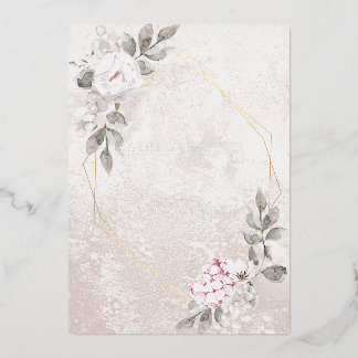 Elegant Floral Wedding | Foil Invitation