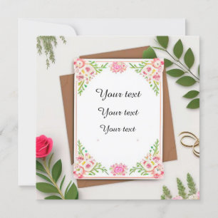 Elegant Floral wedding invitation