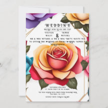 Elegant Floral Wedding Invitation