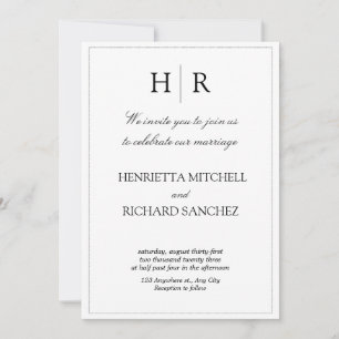 Elegant Floral Wedding Invitation 