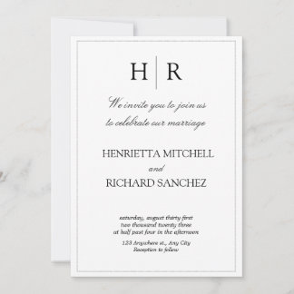 Elegant Floral Wedding Invitation
