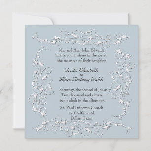Elegant Floral Wedding Invitation