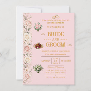 Elegant Floral Wedding Invitation