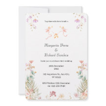 Elegant Floral Wedding Invitation 