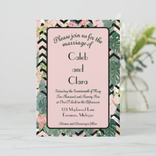 Elegant Floral Wedding Invitation