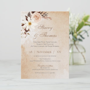 Elegant Floral Wedding Invitation