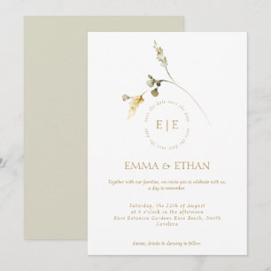Elegant Floral Wedding Invitation