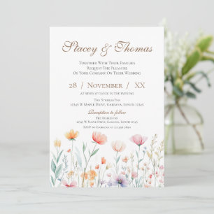 Elegant Floral Wedding Invitation