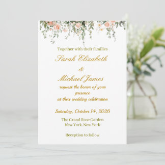 Elegant Floral Wedding Invitation |