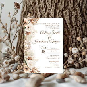Elegant Floral Wedding Invitation