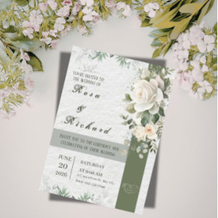 Elegant Floral Wedding Invitation