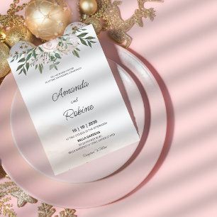 Elegant Floral Wedding Invitation