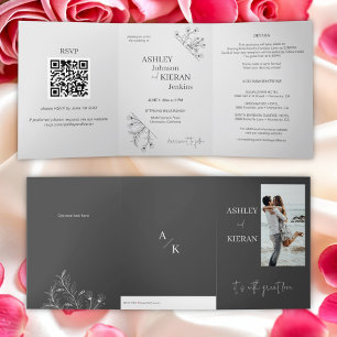 Elegant Floral Wedding Invitation