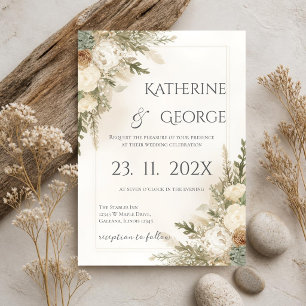 Elegant Floral Wedding Invitation