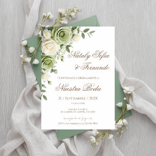 Elegant Floral Wedding Invitation