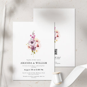 Elegant Floral Wedding Invitation