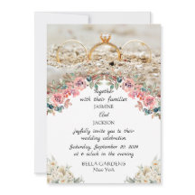 Elegant floral Wedding Invitation