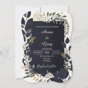 Elegant Floral Wedding Invitation