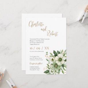 Elegant Floral Wedding Invitation