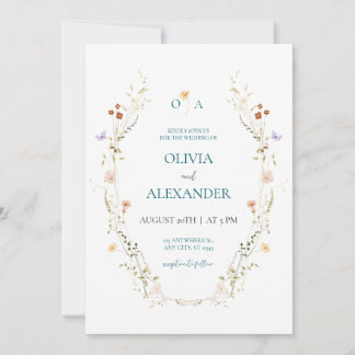 Elegant Floral Wedding Invitation
