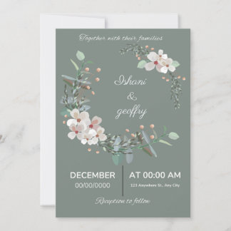 Elegant Floral Wedding Invitation