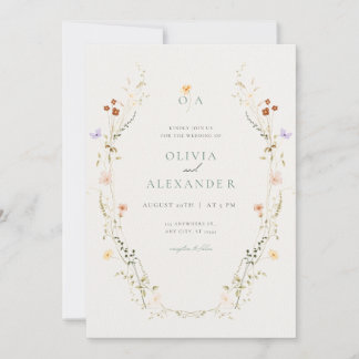 Elegant Floral Wedding Invitation Card