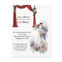 Elegant Floral Wedding Invitation Card – Romantic